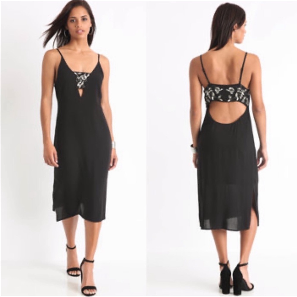 New Friends Colony - black sequin midi dress